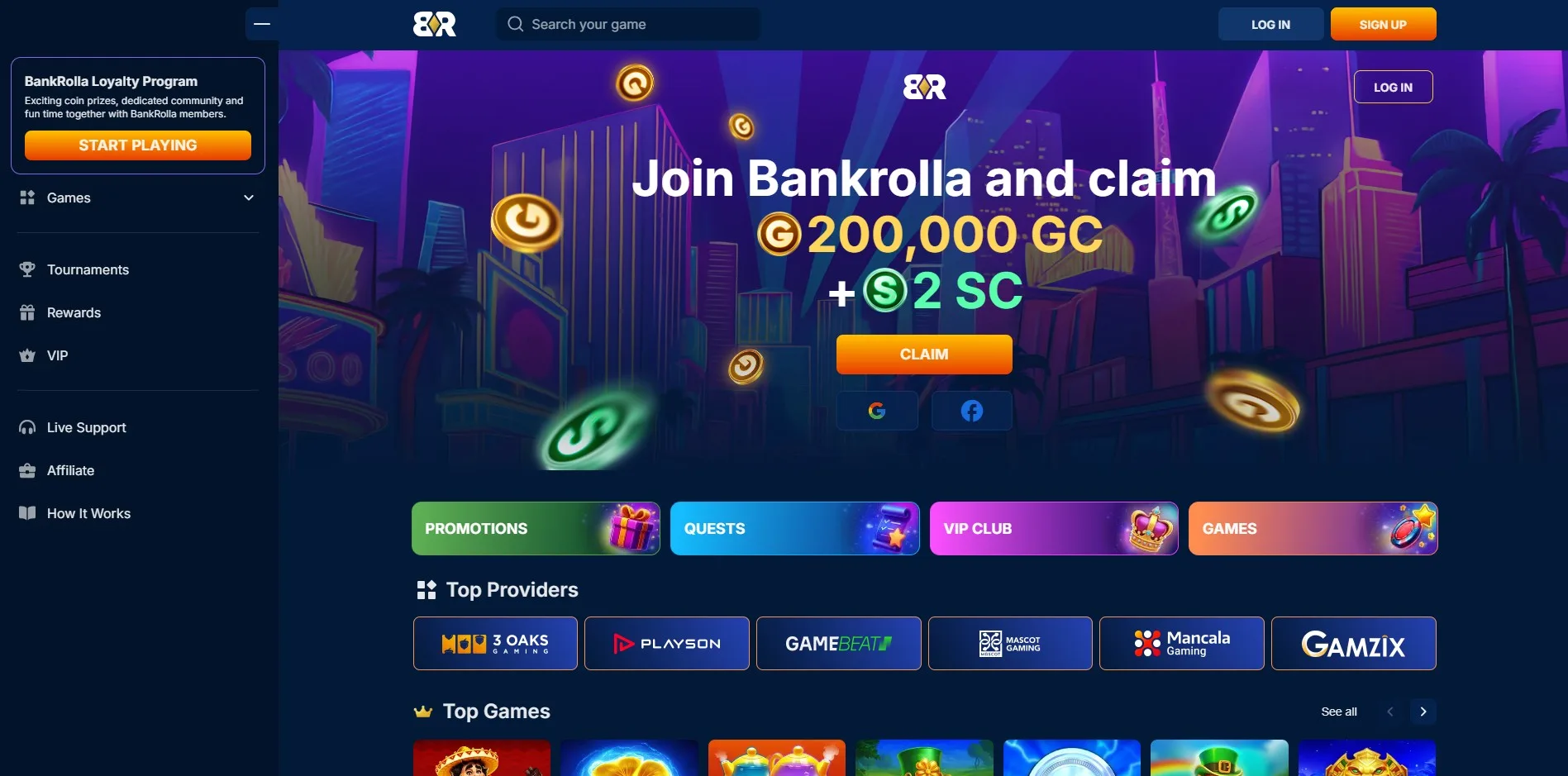 BankRolla desktop view