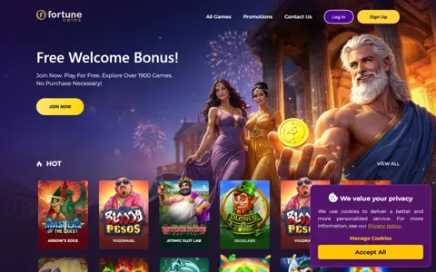 Fortune Coins homepage