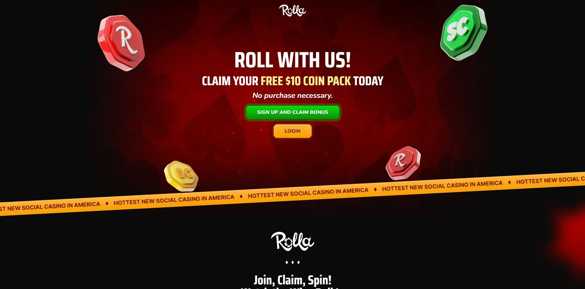 Rolla desktop view